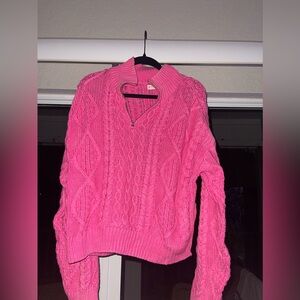Pink Lucky Brand Zip Up sweater 💖💖 Size M